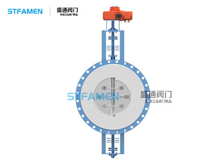 圓形電動(dòng)高溫內(nèi)襯蝶閥(最高耐溫1300℃)